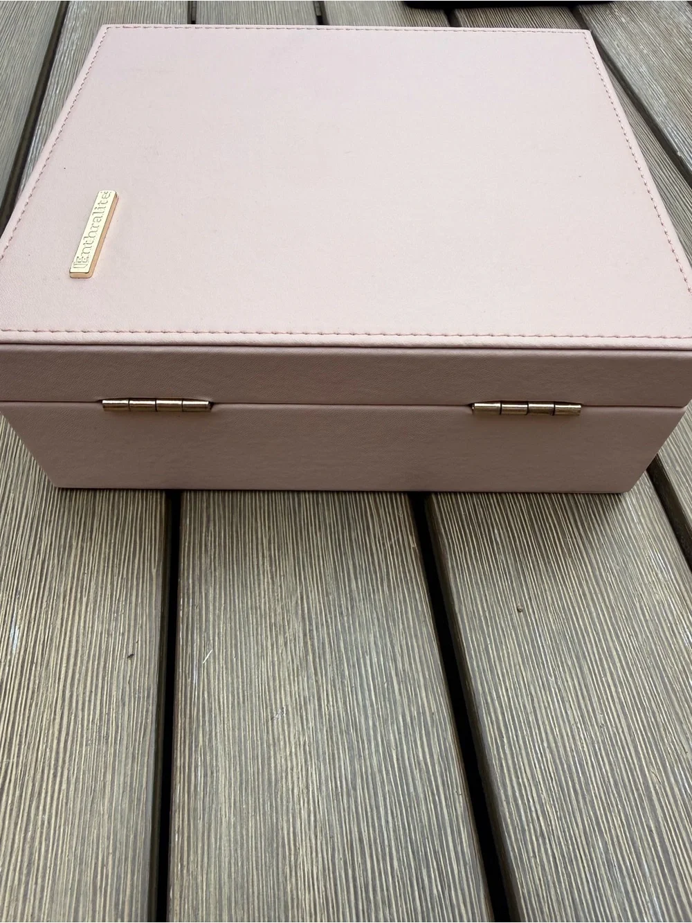Enthralite Blush Pink Jewelry Box Organizer With Mirror Lock & Key New
